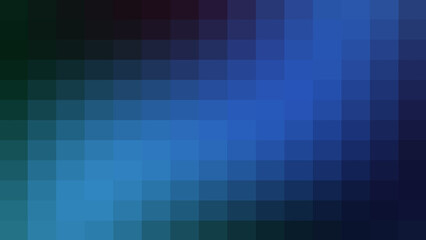 Pixelated blue and dark gradient background with square blocks forming a digital mosaic pattern ideal for technology themes, gaming interfaces, and creative artistic digital design projects today. © Sumon