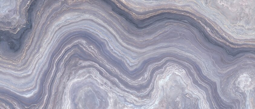 Smooth agate stone with flowing purple and gray layers