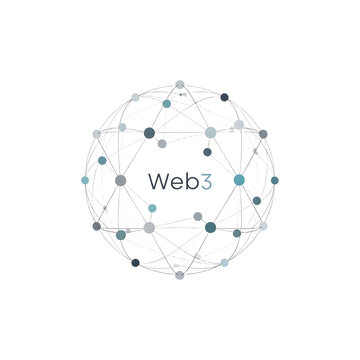 Web3 Decentralized Network Globe Isolated PNG Cutout