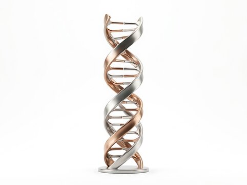Double helix dna strand illustration isolated on white background