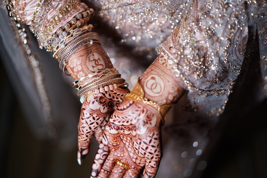 Bridal mehendi hand close up