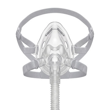 Full face CPAP mask with headgear for sleep therapy