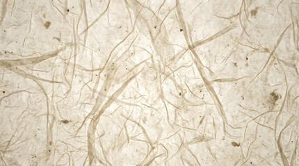 Fototapeta premium Closeup of handmade mulberry paper texture with natural fiber strands
