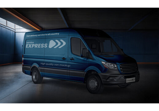 Cargo van Mockup Realistic Template Render for Branding and Commercial Use