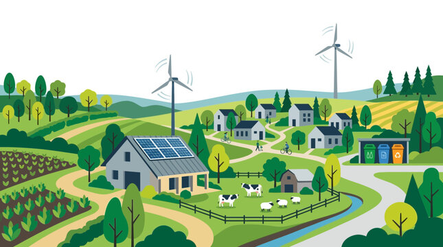 Green Community with Sustainable Energy and Eco-Friendly Lifestyle