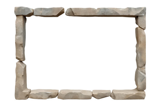 Rustic rectangular stone border frame