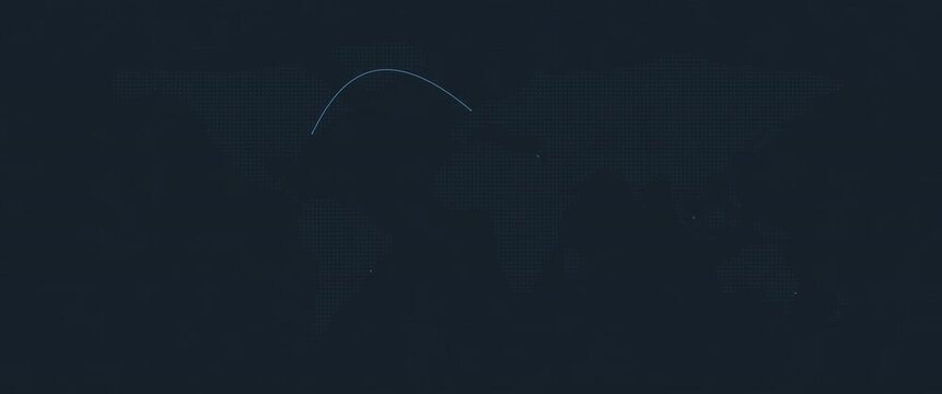 Cinematic widescreen hub arcs world map anamorphic seamless loop