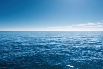 Obraz premium Peaceful seascape showing vast blue water and expansive sky