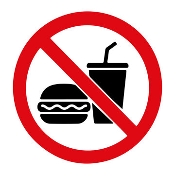 No food or drinks allowed sign vector illustration