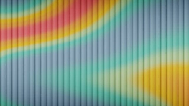 Vibrant Colorful Abstract Vertical Stripes Wave Motion Background  Smooth Fluid 4K Animation for Video Editing & Stream Backdrop Loops
