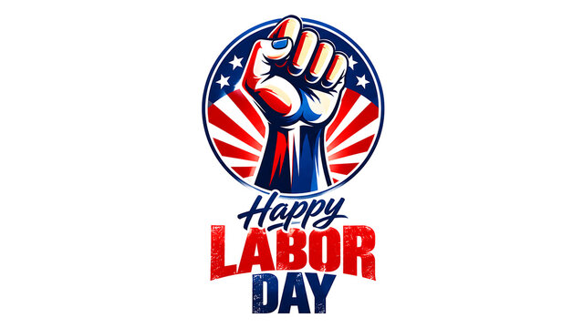 Labour day celebration with red and blue heart design Labor Day, Happy Labor Day, American Labor Day, Labor Day USA