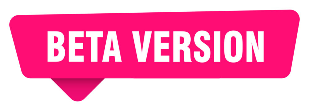 beta version magenta sticker isolated on transpatent background. beta version sign