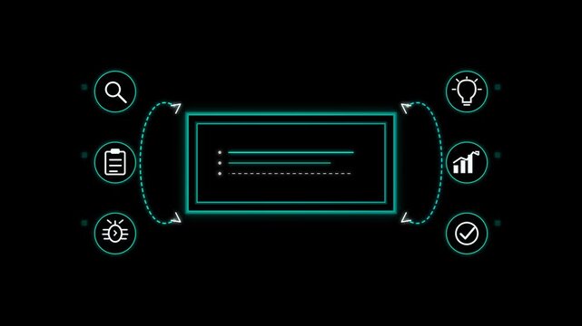 Neon Digital Feedback Loop Motion