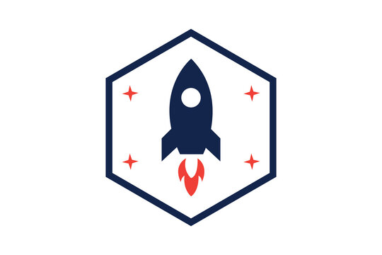 Rocket Logo vector illustration on white background