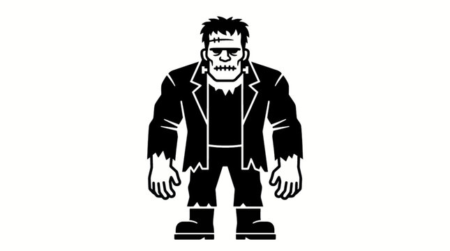 frankenstein isolated in white background