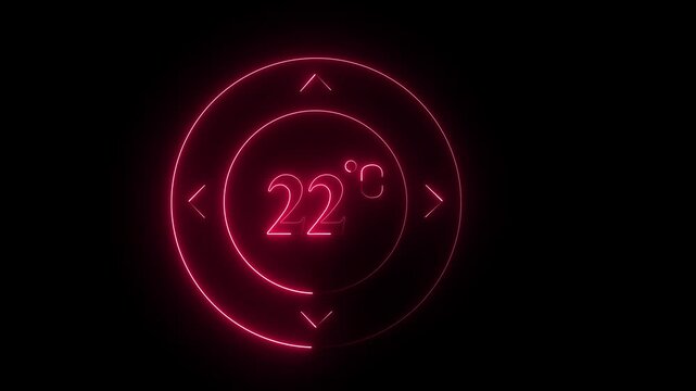 Neon digital speedometer showing 22 mph