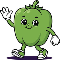 Naklejka premium Cartoon Bell pepper