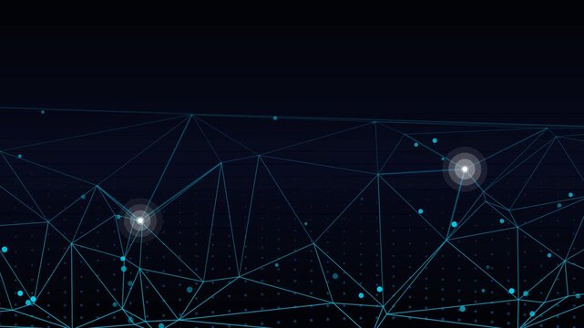 Digital Communication in Mesh Grid Network with Glowing Nodes 4K