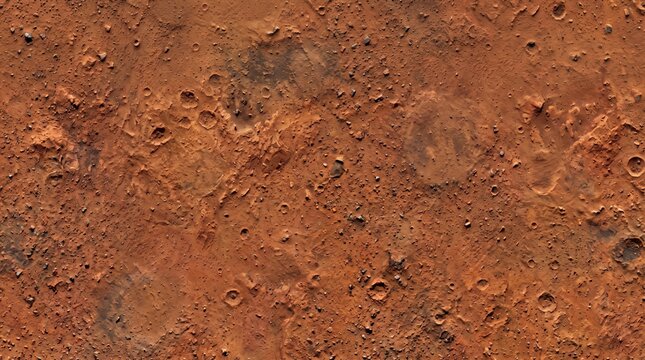 Seamless Texture of Dry Cracked Brown Earth Ground with Small Pebbles and Arid Soil Surface Patterns for Nature Backgrounds