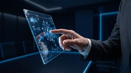 Fototapeta premium Future of Artificial Intelligence and Digital Transformation Technology
