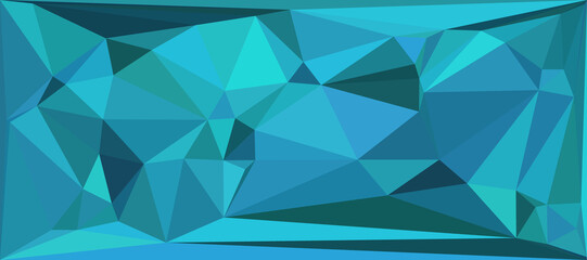 Obraz premium Abstract blue geometric low poly background with triangular shapes and gradient texture.