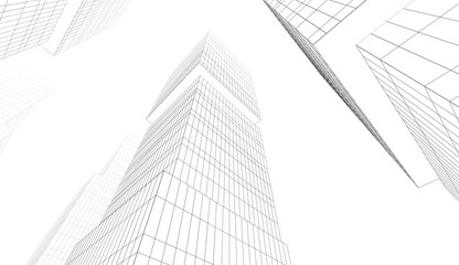 Fototapeta premium architecture building 3d illustration