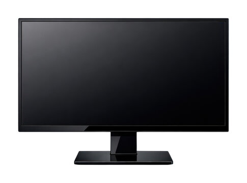 PNG Modern black flat screen monitor isolated on white background