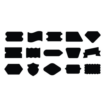 Contemporary Modular Black Shapes Arranged in a Geometric Pattern