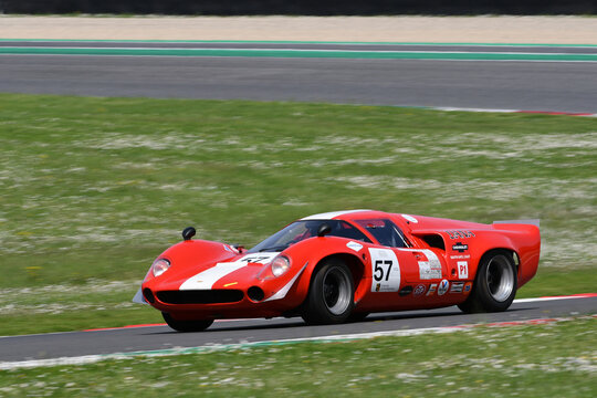 Scarperia, 5 April 2024: Lola T70 Mk 3 year 1968  in action during Mugello Classic 2024 at Mugello Circuit in Italy.