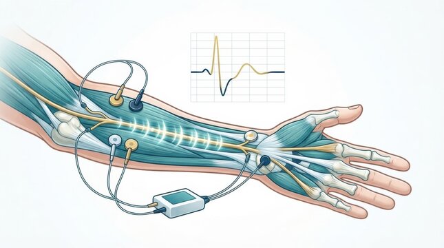 The structure of peripheral nerves and their connections in the arm. It highlights nerve plexus and dermatome diagrams.