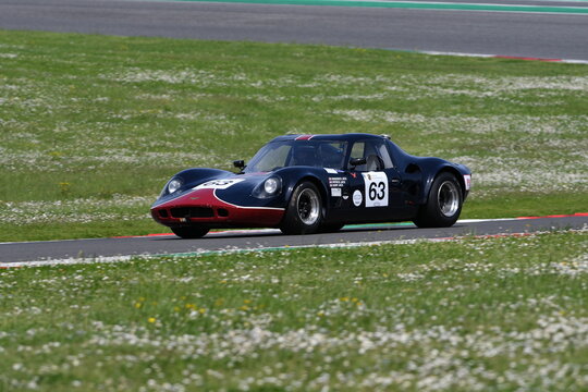 Scarperia, 5 April 2024: Chevron B8 year 1968 in action during Mugello Classic 2024 at Mugello Circuit in Italy.