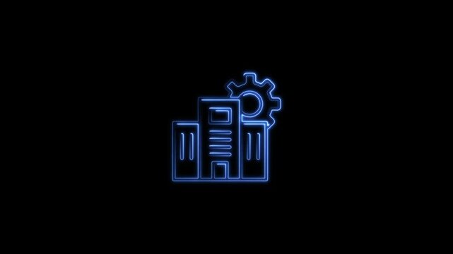 Glowing neon blue dollar sign coins on rising bar graph symbolizing financial growth success icon