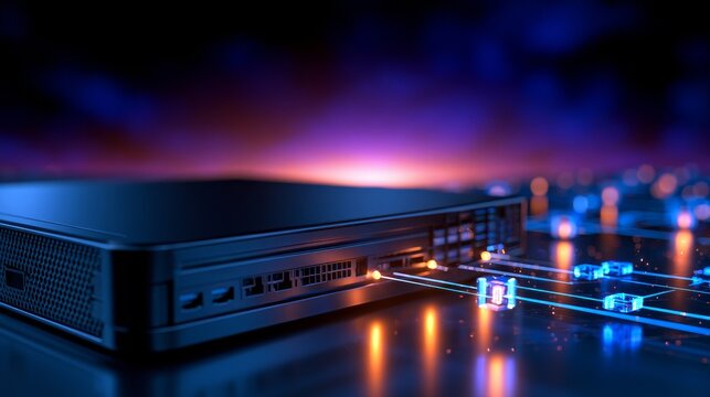Server network connecting fiber optic data infrastructure