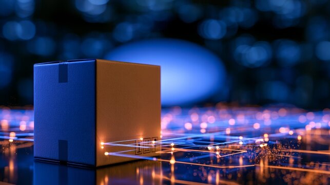 Smart parcel receiving digital data on network