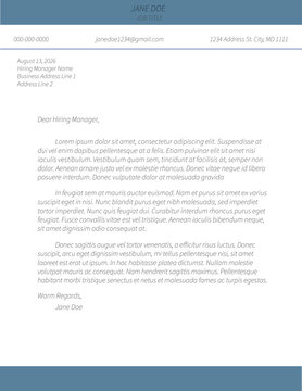 A Simple Cover Letter Template - Open and Edit in Adobe Illustrator