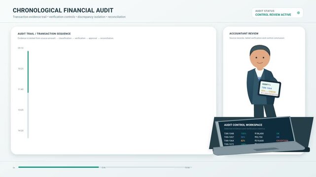Financial audit software interface displaying transaction records