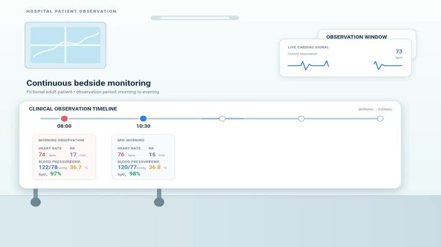 Continuous patient bedside monitoring digital medical interface