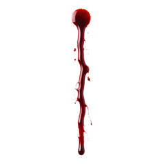 Vertical dripping red blood trail running down © shuphanida