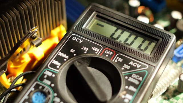 Digital Multimeter Showcasing Measurement Readings in Use
