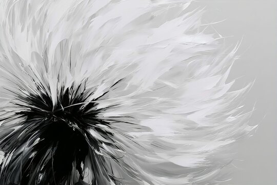 black and white