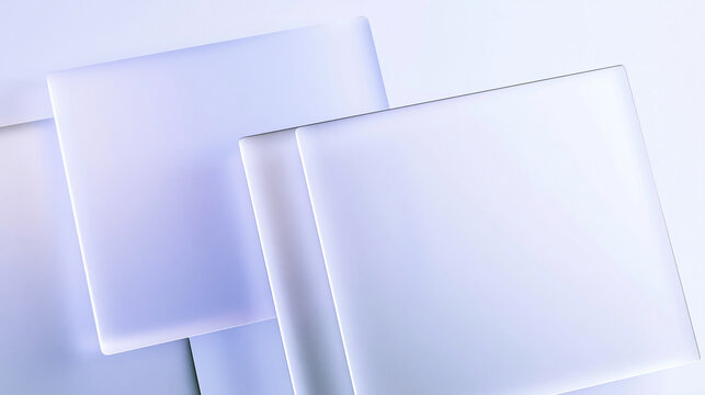Translucent Frosted Acrylic Panels on Minimal White Background