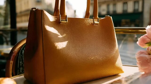 Paris, France, Europe. A vivid, sunlit scene in a cafe or restaurant. A large.