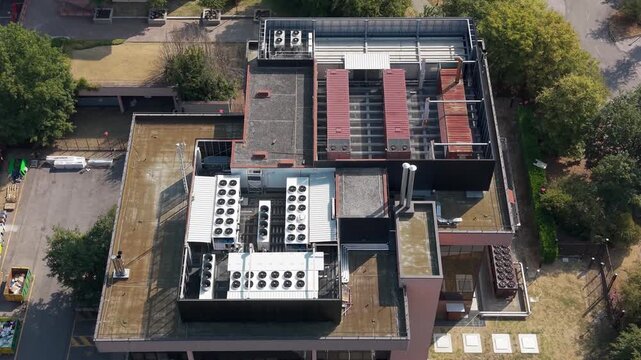 Aerial view of an Equinix data center in Milan, Italy