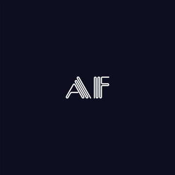 letters af text logo design vector