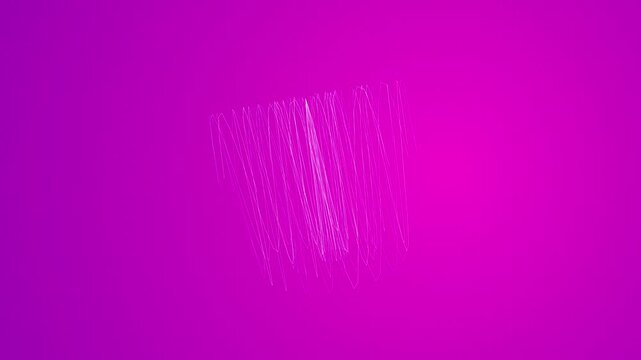 Abstract Parametric Floral Bloom Animation Featuring Rotating White Lines on Vibrant Purple Field