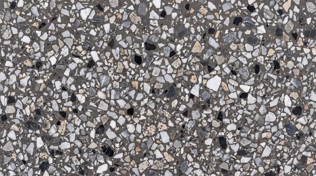 Polished Terrazzo Stone Surface Texture Background