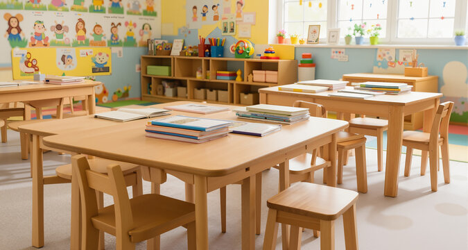 stools in kindergarten
