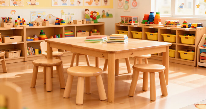 stools in kindergarten
