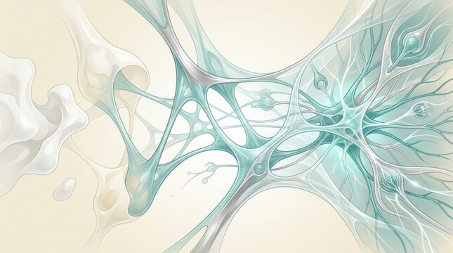 The intricate connections of fascia and myofascial anatomy. It highlights collagen and tissue structures in detail.