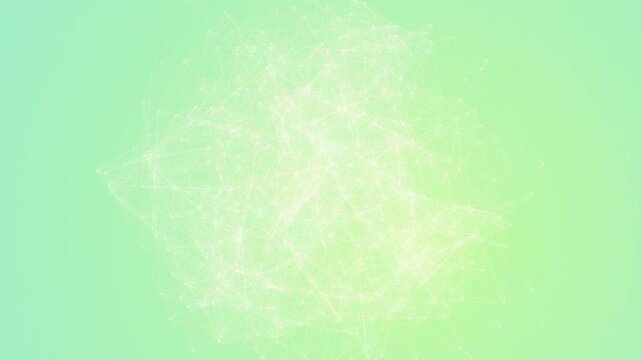 Glowing Mint Green Bioluminescent Neural Network Sphere Floating in Digital Space for Science